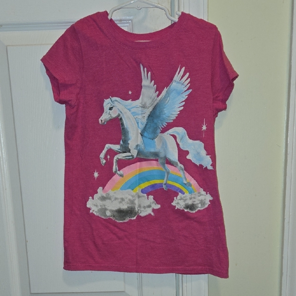 Kids Pegasus Graphic T-Shirt - Pink